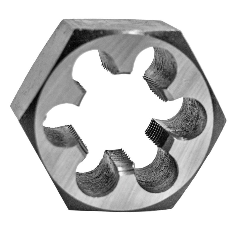 Century Drill Tool 98221 114 NF Hex Die Precision Cut External Threads High Carbon Alloy Steel