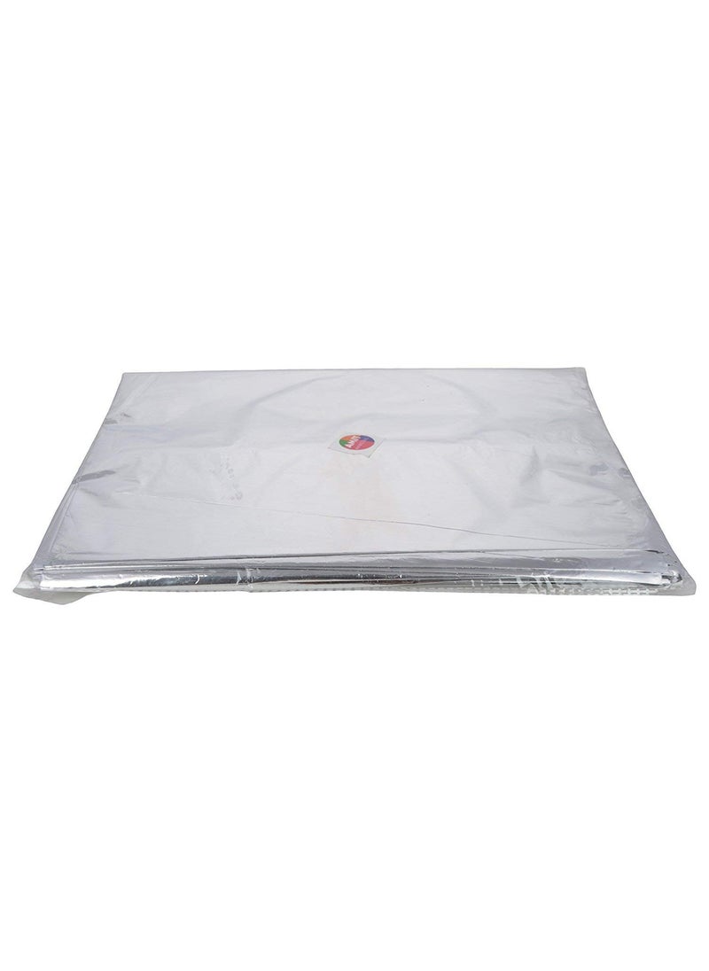 Amit Marketing - Amit Marketing Silver Foil Bag I Aluminium Plastic Pouches I Packaging Metalized Hot/Dry Foods I Parcel Bags i Biryani Pouch I Multipurpose Packet for Tea, Coffee, Grocery I Pack of 100 Pcs - 500 GM - Image 1