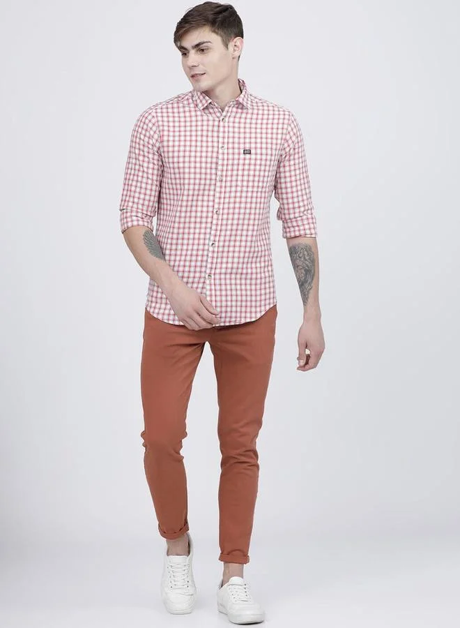 The Indian Garage Co The Indian Garage Co Men Slim Fit Checked Casual Shirt