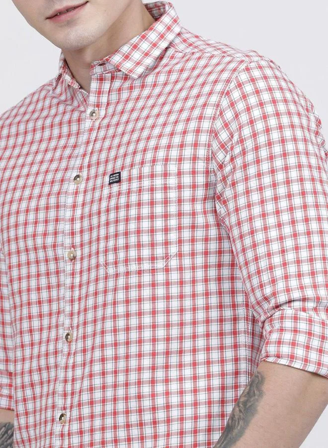 The Indian Garage Co The Indian Garage Co Men Slim Fit Checked Casual Shirt