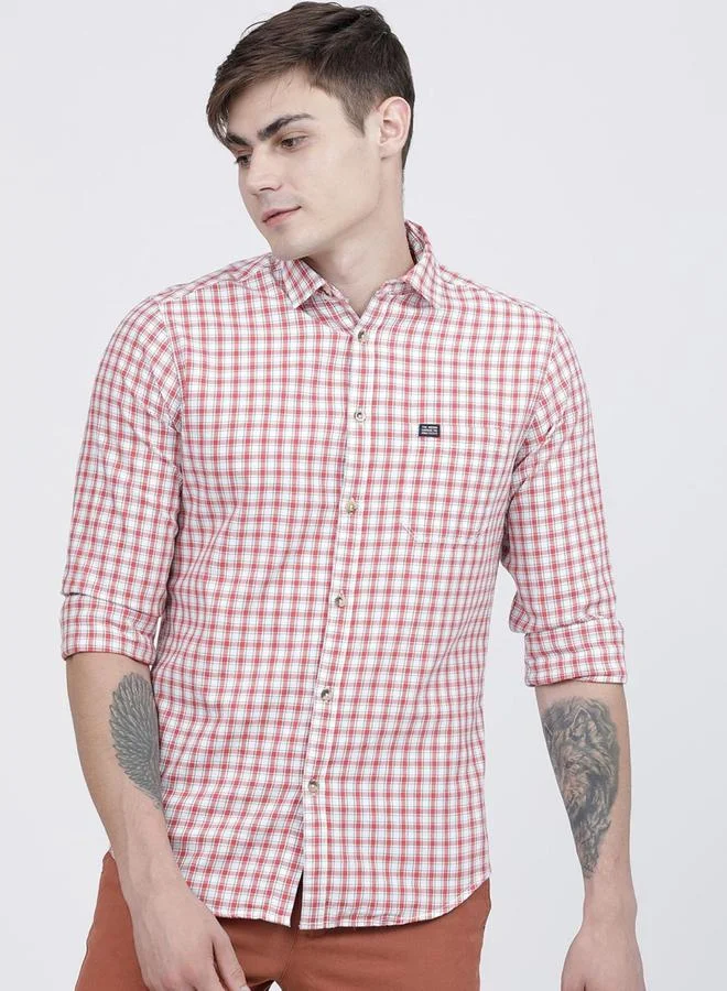 The Indian Garage Co The Indian Garage Co Men Slim Fit Checked Casual Shirt