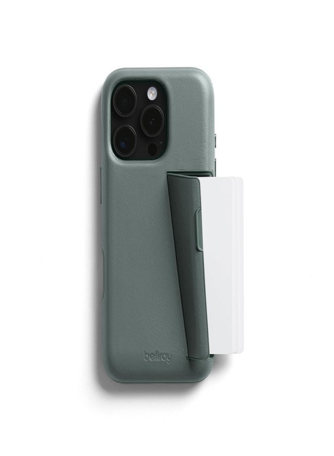 Bellroy Phone Case - 3 Card for iPhone 16 Pro Max (leather iPhone case, phone wallet) - Agave - Image 1