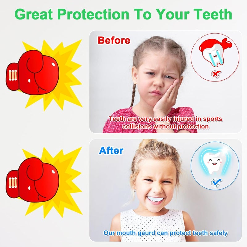MENOLY 5 Packs Kids Mouth Guard - BPA Free Toddler Mouth Guard for Boys Girls with Portable Case, Mouth Guard Football for Boxing, Basketball, Lacrosse, MMA, Hockey, Wrestling, Soccer - Image 4