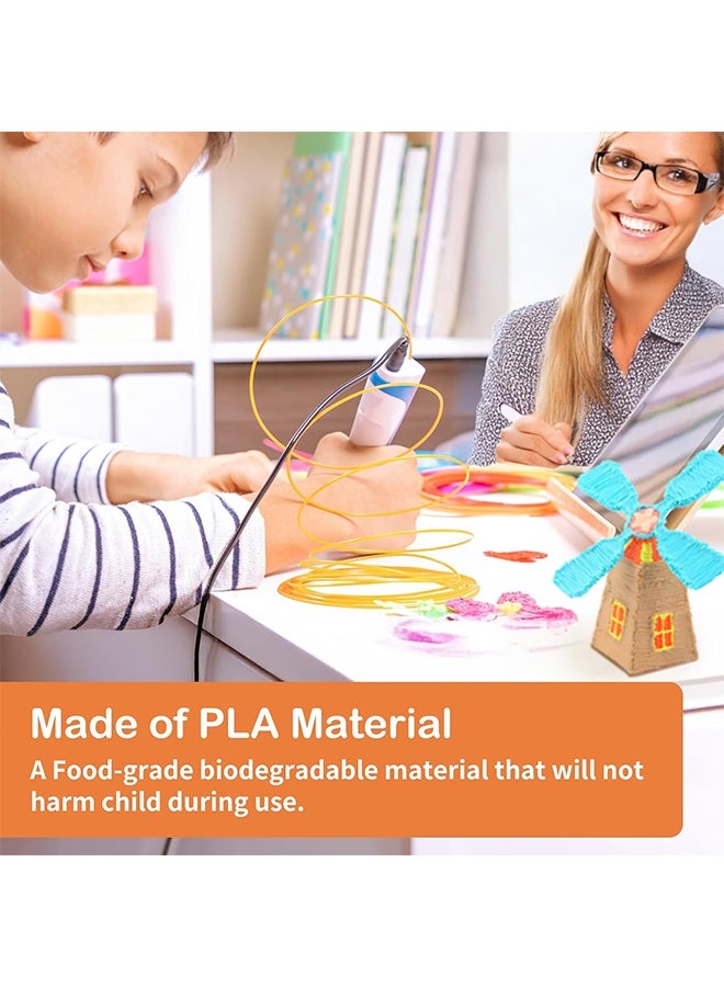 PLA 3D Pen Filament, 20 Bright Colors(Random), 1.75mm Refills for 3D Pens, 10 Feet per Color, Total 200 Feet, Ideal for Creative Projects - Image 3