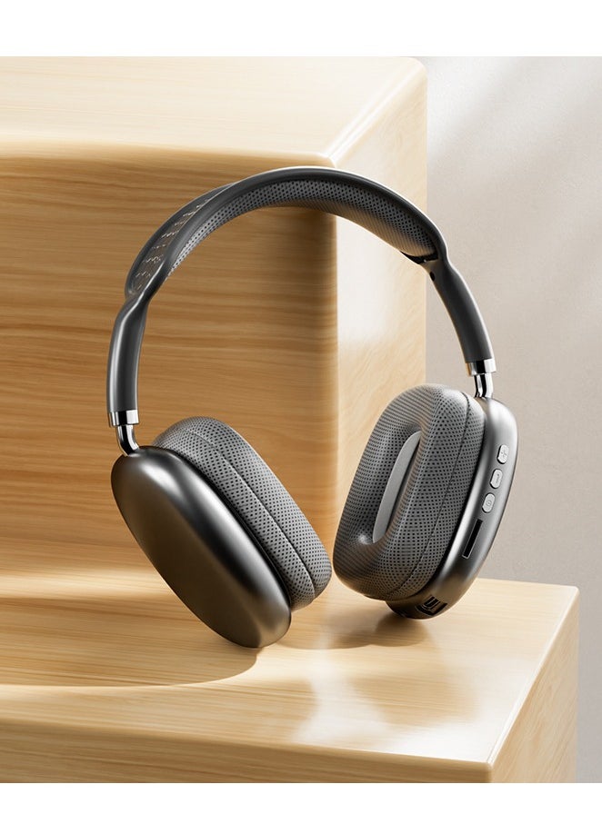 ZEPONOVA - Bluetooth wireless headphone, over-ear active noise reduction headset,  support Bluetooth connection, 3.5mm AUX and tf card input (Black) - Image 1