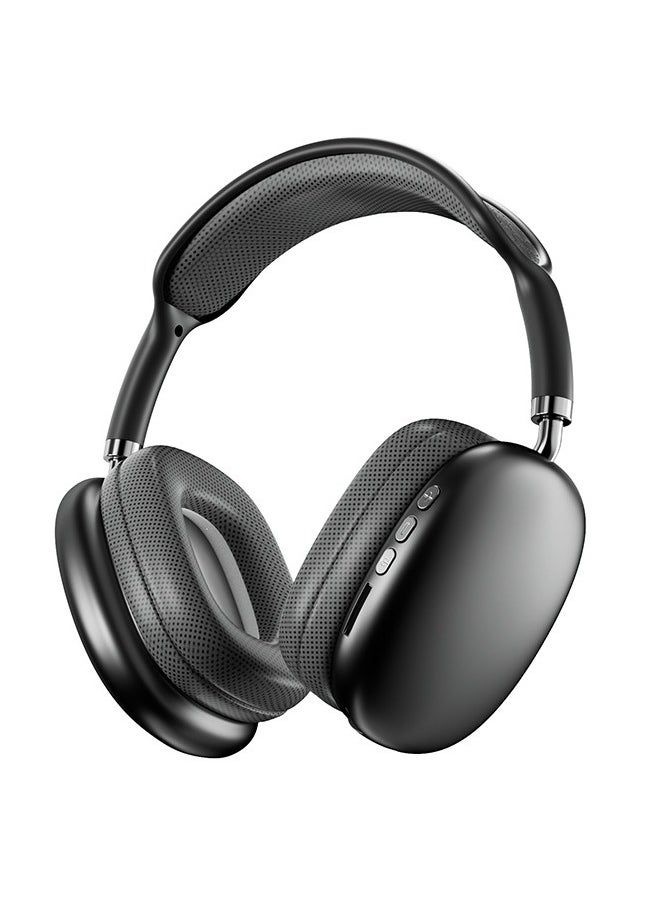 ZEPONOVA - Bluetooth wireless headphone, over-ear active noise reduction headset,  support Bluetooth connection, 3.5mm AUX and tf card input (Black) - Image 1