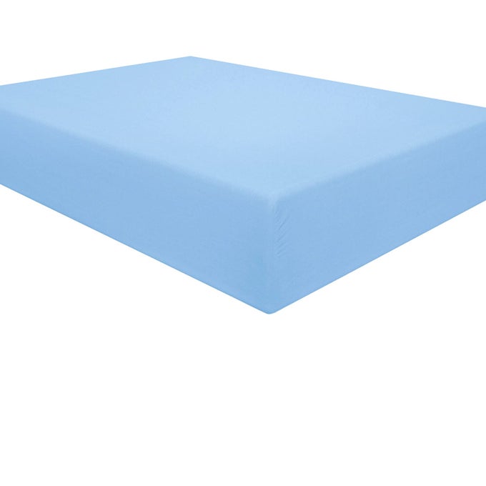 TWIN FITTED SHEET ONLY BRUSHED MICROFIBER DEEP POCKET FITTED SHEET SOFT WRINKLEFREE FADERESISTANT STAINRESISTANT HOTEL QUALITY FITTED BED SHEET SKY BLUE