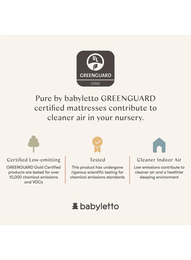 Babyletto Pure Core Mini Crib Mattress, Hybrid Waterproof Cover, Lightweight, Greenguard Gold Certified - Image 4
