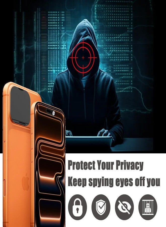 EYSOFT Privacy Cover Compatible for iPhone 17 Pro/iPhone 17 Pro Max with Front Camera Cover,Protect Your Privacy and Security But Not Affect Facial Recognition（2Pack）-Silver - Image 5