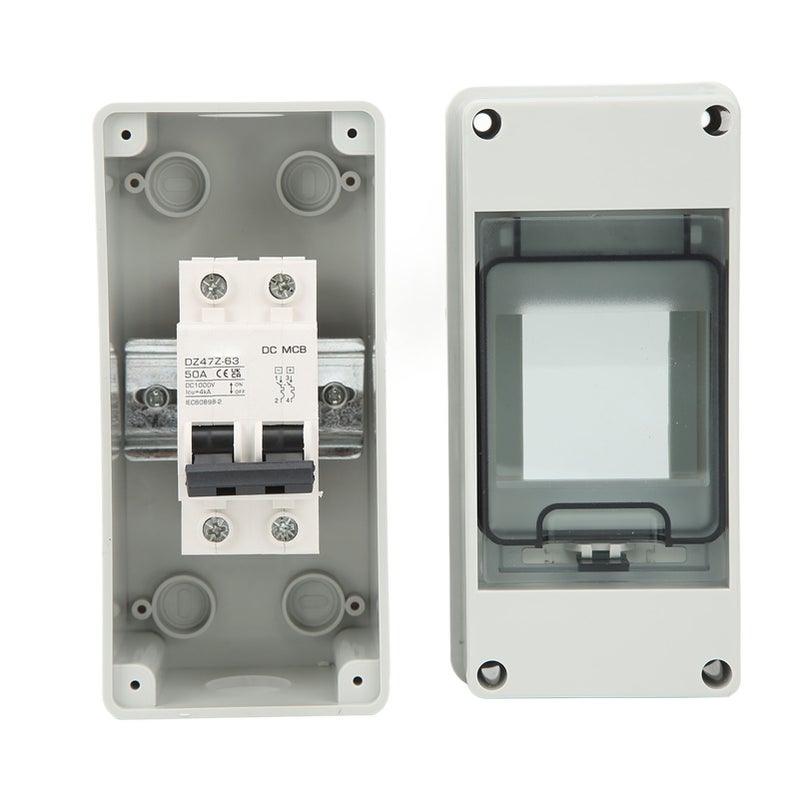 DC Miniature Circuit Breaker: 50A DC1000V 4000A Icu, IP65 Waterproof PA66 Material - Cable Adaptable For 6-8.7mm 7-5 AWG, For Photovoltaic Solar Systems RV Off Grid Grid Connected Arrays - Image 5