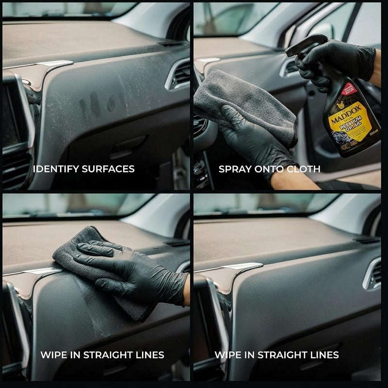 Globally popular elegant design - Premium Detail - Dashboard Cleaner with Polish. Vinyl & Rubber Care. SHINY Finish, Non-greasy. No Silicones. Car Cleaning Products (500 ml). Easy store & transit build - Image 4