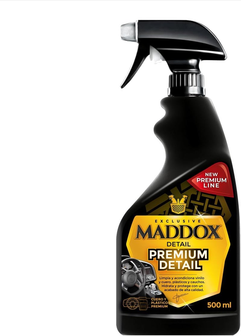 Globally popular elegant design - Premium Detail - Dashboard Cleaner with Polish. Vinyl & Rubber Care. SHINY Finish, Non-greasy. No Silicones. Car Cleaning Products (500 ml). Easy store & transit build - Image 1