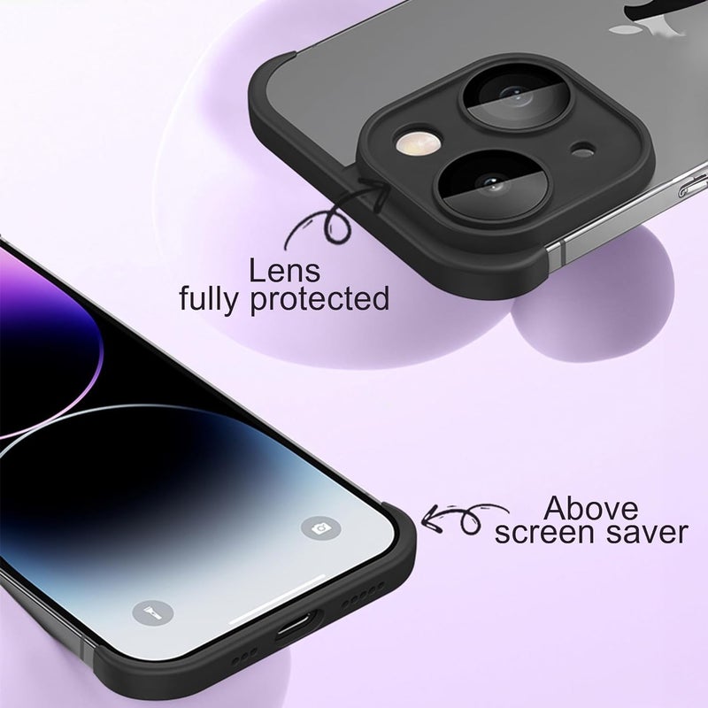 اي فون حالة الوفير تبو ، متوافق مع اي فون 15 بالإضافة إلى حالة الهاتف ، مع عدسة رقيقة الأكمام الواقية ، غير مؤطرة أربعة زاوية المضادة للسقوط وسادة ، الترا رقيقة واقية من الصدمات لينة تبو سيليكون القضي - Image 4