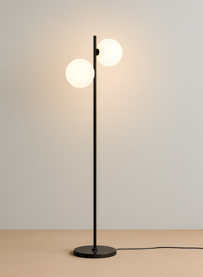 Cluc Black Globo di vetro floor lamp  - 2 globes - Image 1