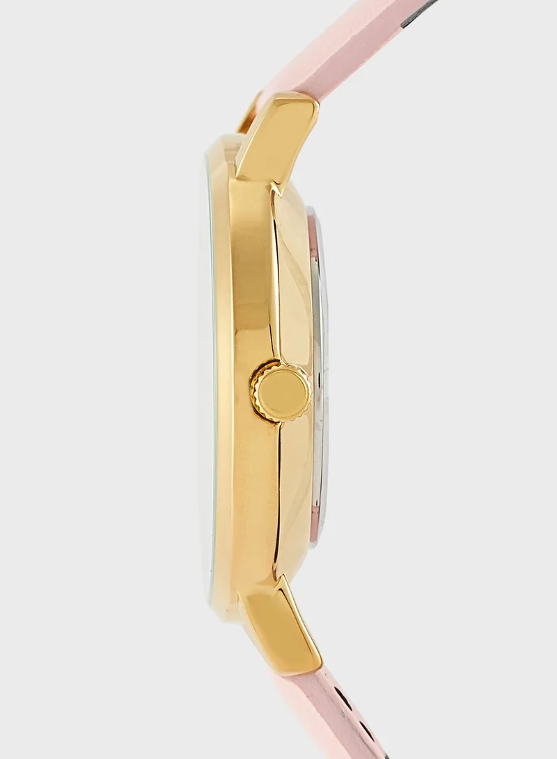 CASIO Pu Strap Analog Watch