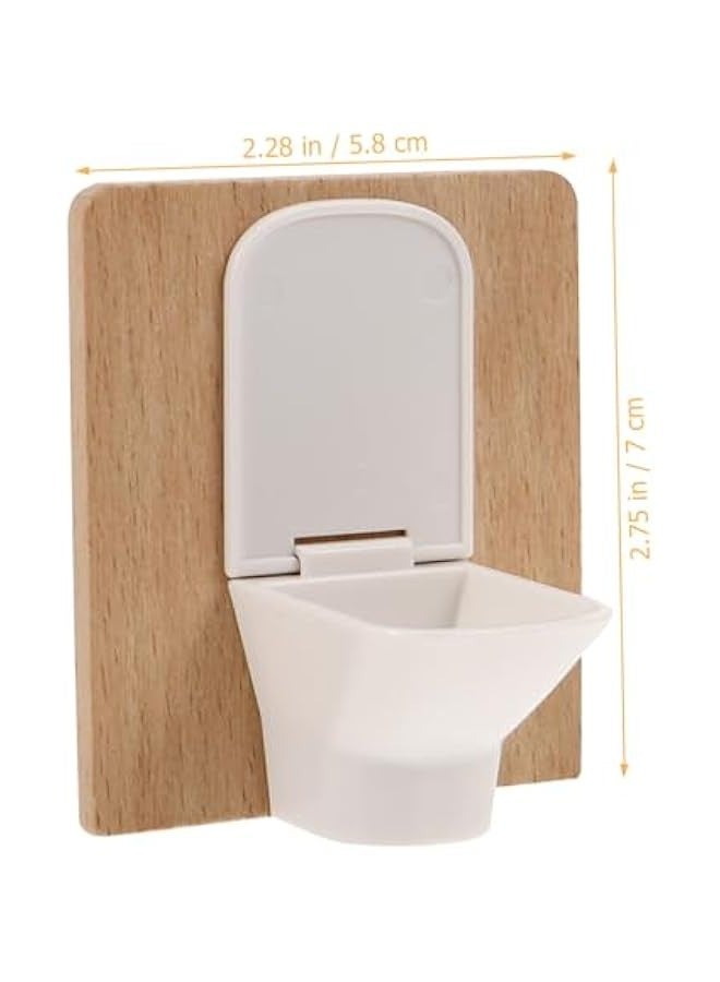 8pcs Dollhouse Bathroom Set: 1 12 Scale Dollhouse Toilet Bathtub Basin Wooden Bathroom Cabinet with Sink Miniature Furniture for Doll Bathroom Accessories