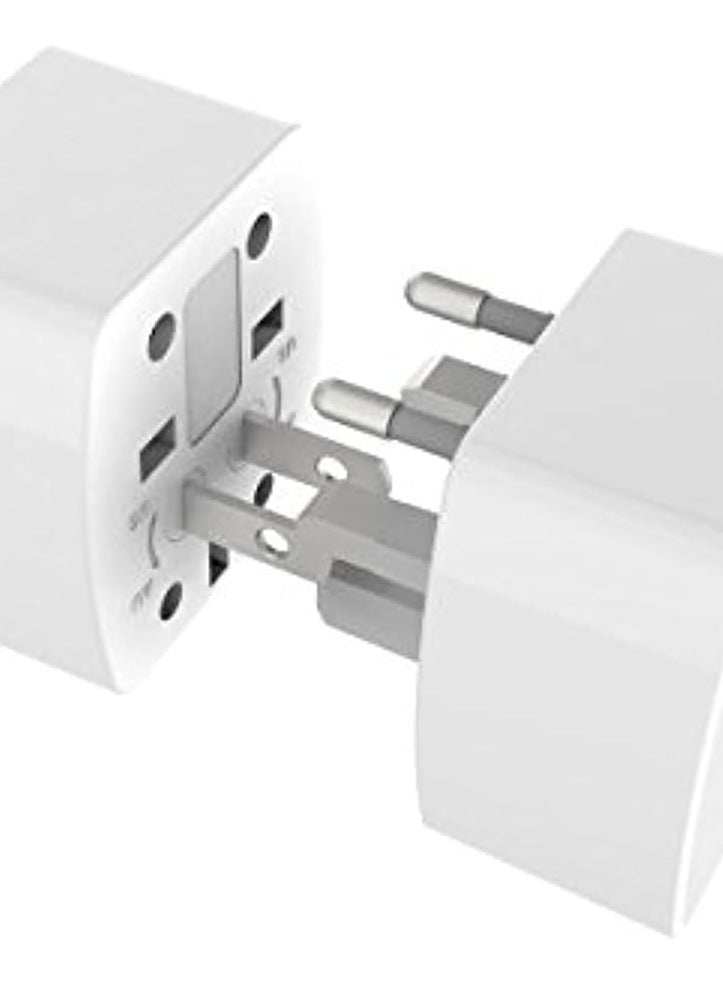 Ldnio Z4 محول قابس عالمي ABS VO مع دبوس UK/EU/US/AU ومقبس عالمي (6A) - أبيض - Image 1