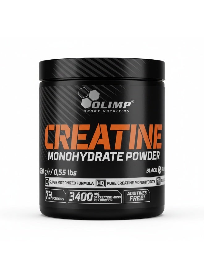 Olimp Creatine Monohydrate 250g Black Series – 73 Servings 3400mg Per Portion – Micronized Powder Supplement - Image 1