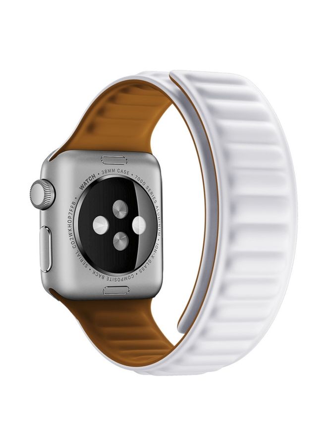 Replacement Strap Silicone Magnetic Strap Watch Band For Apple Watch Ultra 49mm&Watch Ultra 2 49mm / Series 9&8&7 45mm / SE 3&SE 2&6&SE&5&4 44mm / 3&2&1 42mm White