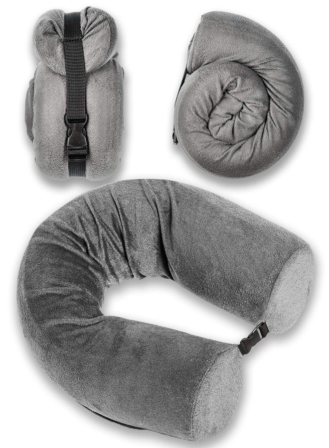 Dot&Dot Dot¨ Bendable Memory Foam Travel Pillow - Neck Pillow for Airplane, Bus, Train or Relaxing at Home (No Twistable Core) - Image 1