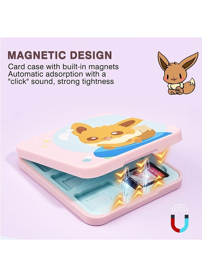 Generic - Game Card Case for Nintendo Switch, Portable & Thin Hard Shell Box, Protective Shockproof Cartridge Holder Carrying Storage Case Box with 12 Cartridge Slots for Switch NS (Pink) - Image 1