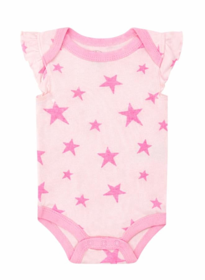 Luna & Lily Pack of 3 -Starburst Frill Sleeve Bodysuit - Image 2