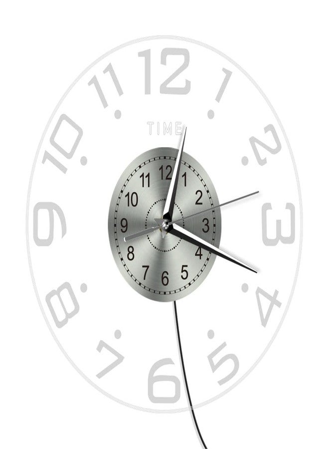 Timethink Modern 12'' LED Lighted Wall Clock, Silent Quartz Night Light Clock with 7 Luminous Modes, Big Numbers Wall Decor for Living Room Bedroom, Red, Green, Blue, White, Cyan, Purple, Yellow - Image 4