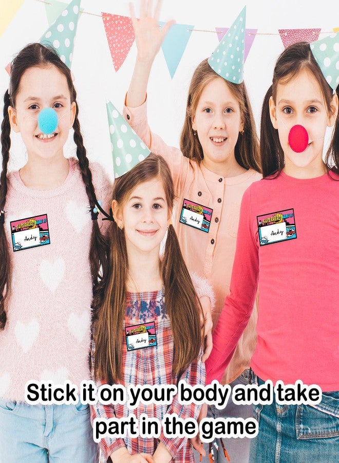 UBLURO What is Your Superhero Name Game - Superhero birthday party game, Superhero Birthday Party Sign for Girls, Kids Superhero Activity Decoration Supplies(1 Superhero Theme Sign and 30 Name Tag Stickers) - Image 5
