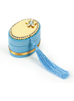 İhvan Online Ihvan Online Velvet Boxed Zikirmatik and Pearl Prayer Beads Mevlid Gift Set Blue  - Image 2