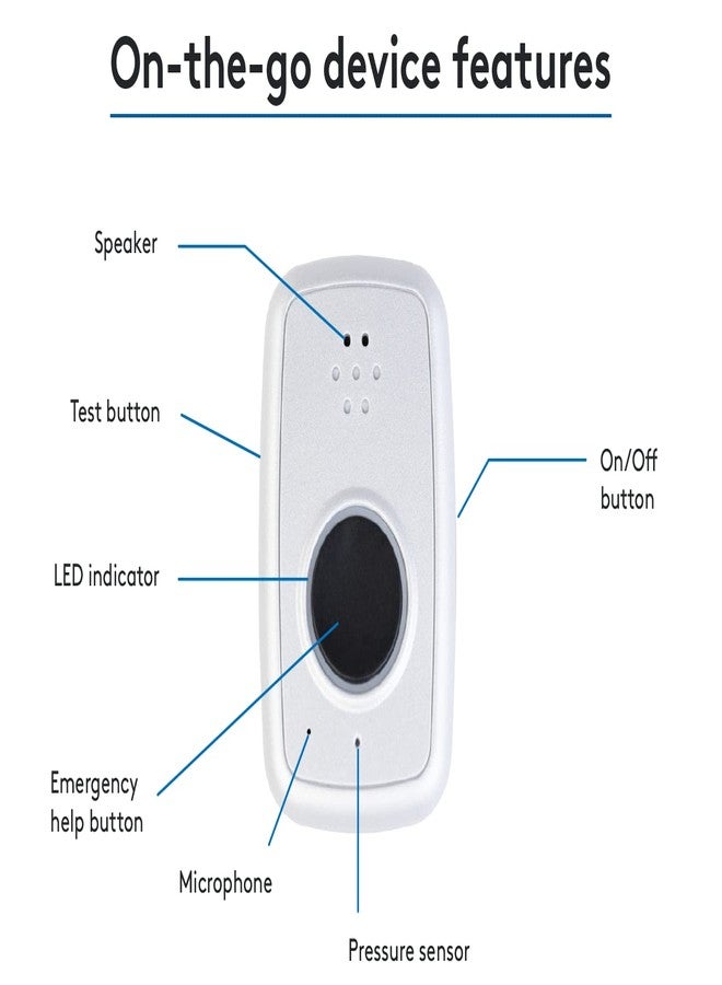 ADT - On-The-Go Mobile Medical Alert System for Seniors - GPS Capabilities, Included Waterproof Wearable Panic Button, 24/7 U.S. Based Monitoring (Fall Detection Pendant) - Image 3