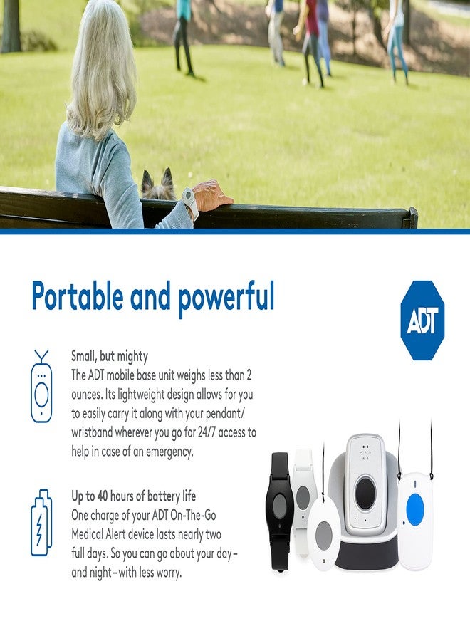 ADT - On-The-Go Mobile Medical Alert System for Seniors - GPS Capabilities, Included Waterproof Wearable Panic Button, 24/7 U.S. Based Monitoring (Fall Detection Pendant) - Image 5