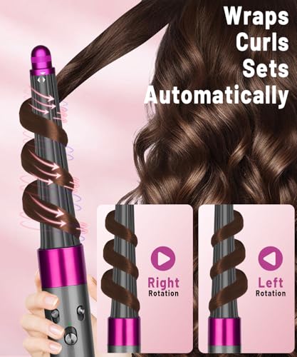 PUREGUST 0.78in-1.4in Conical Long Barrels Attachment for Dyson Airwrap HS01 HS05 Accessories, 20MM-36MM Auto-Wrap Curling Iron Curlers for Professional Barrels Curl and Wave Curl Hair, Rose - Image 3