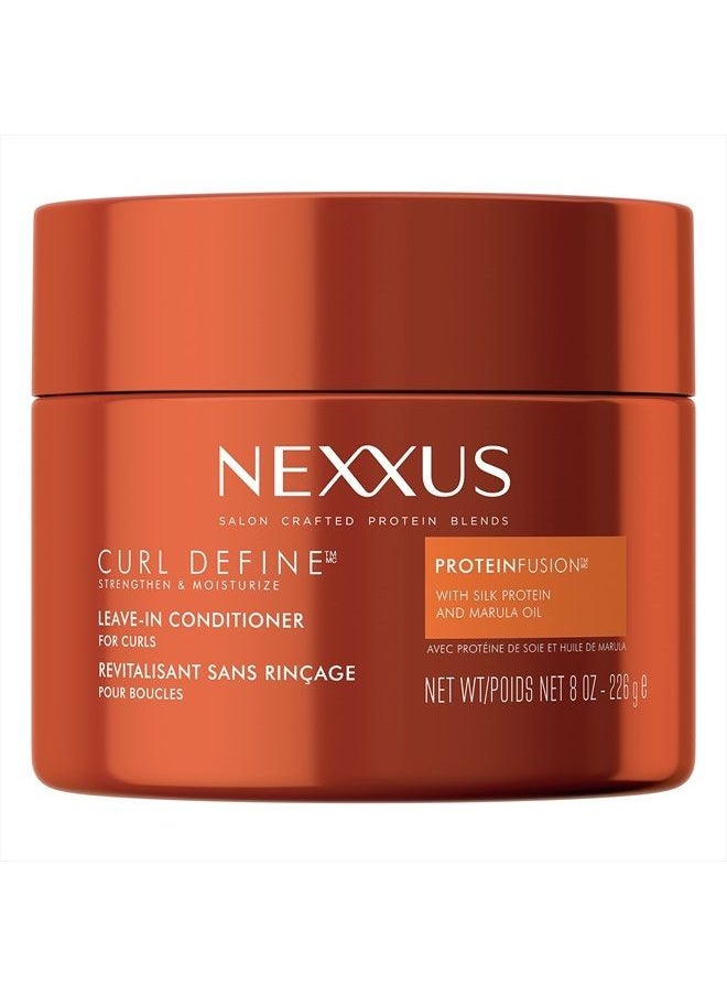 Nexxus - Curl Define Leave-in Conditioner for Curly Hair with ProteinFusion Curl Conditioner for Moisturizing Curls 8 oz - Image 1