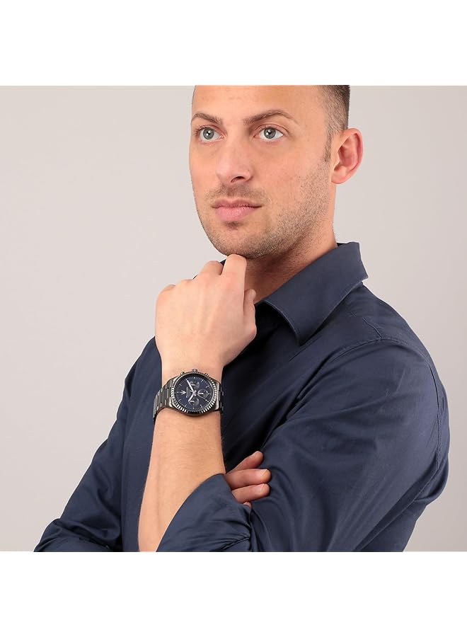 مازيراتي ساعة رجالية من مجموعة Competizione، مصنوعة من الفولاذ المقاوم للصدأ، مطلية باللون الرمادي، مع سوار من الفولاذ المقاوم للصدأ R8853100019 - Image 4