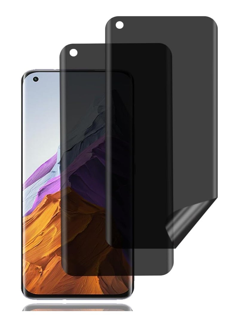 SNW - Privacy Screen Protector for Xiaomi Mi 11 Pro 5G [2 Pack], Anti Spy Screen Protector, Support Fingerprint Unlock, Anti Scratch, Full Coverage, Anti-Peeping TPU Soft Film for Xiaomi Mi 11 Pro - Image 1