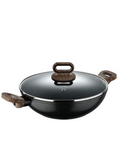 BERGNER ULTIMATE TX FORGED ALUMINUM KADAI + LID 28 CM WITH HEATDOT TECHNOLOGY, INDUCTION BOTTOM, GREY COLOR, BG36177GY  - Image 1