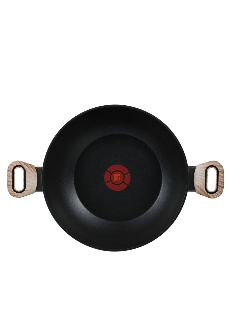 BERGNER ULTIMATE TX FORGED ALUMINUM KADAI + LID 28 CM WITH HEATDOT TECHNOLOGY, INDUCTION BOTTOM, GREY COLOR, BG36177GY  - Image 3