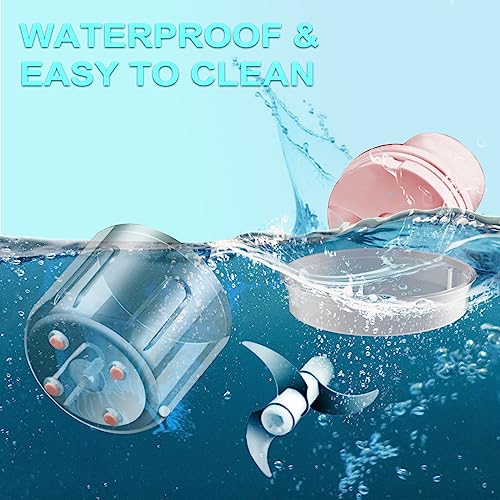 ECLENYES Vegetable Chopper, Electric Garlic Chopper, 250ML USB Rechargeable Mini Blender, Powerful Small Food Processor, Blender to Vegetable, Wireless Food Cutter for Ginger, Chili, Fruit, Meat, etc（Pink） - Image 3