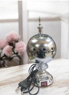 Generic Portable Electric Incense Burner. Antique Arabic Resin and Oud Incense Holder, Aromatherapy Diffuser for Yoga, Spa, Aromatherapy, Home and Office Decor (Silver Ball Incense Burner)  - Image 1