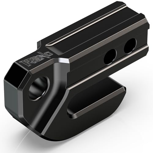 RENO Hitch Slider, 2" Receiver Slider Skid Protection 45,000 lbs Compatible with 3/4" D-Ring or Soft Shackle for Trucks Off-Road Vehicle Towing Recovery Hitch Protection (Aluminum, Black) - Image 1