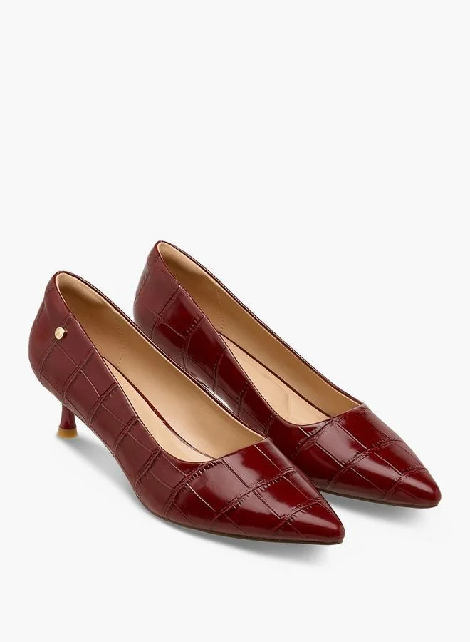 سيليست Women Textured Kitten Heel Pumps