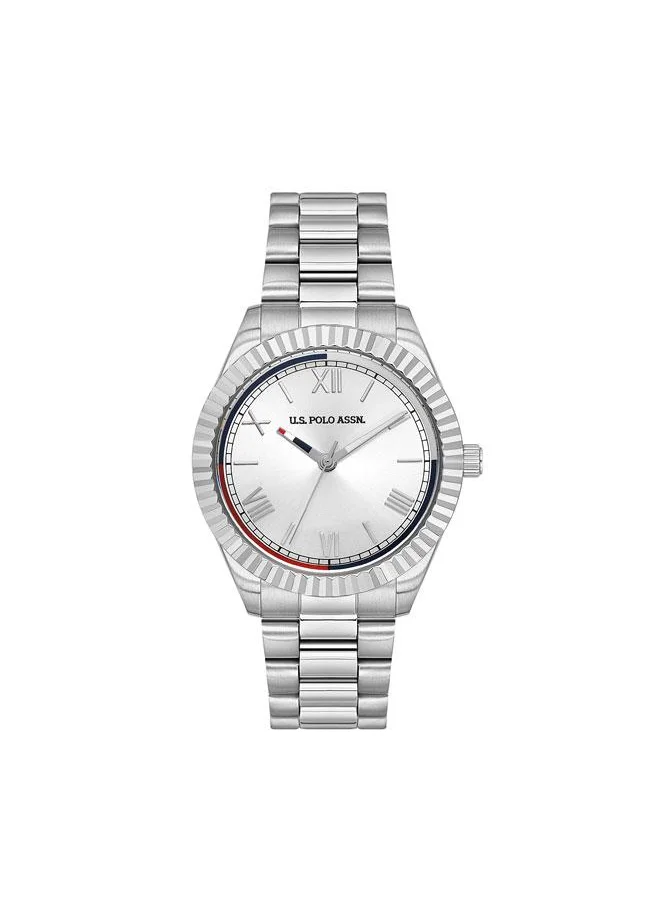 U.S. Polo Assn. Novelties 36mm Women's Watch with Silver Dial & Stainless Steel Bracelet