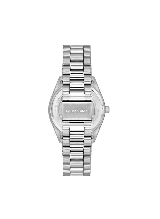 U.S. Polo Assn. Novelties 36mm Women's Watch with Silver Dial & Stainless Steel Bracelet