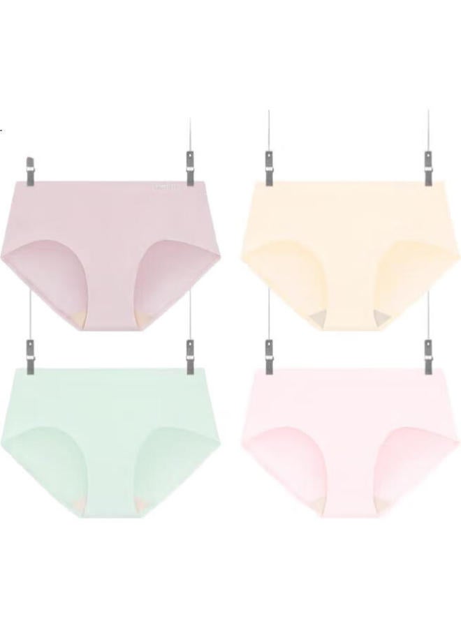 hongdou Women'S Modal 7A Antibacterial Silk Crotch Triangle Panties 4-Pack【Spring/Summer 25 New Arrivals】 - Image 1