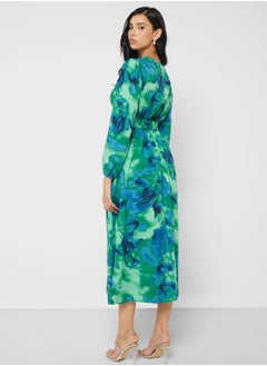 Blurred Floral Midi Wrap Dress - pzsku/Z512FEED3685EA0E53E92Z/45/_/1722889469/a95f9732-a16b-4771-b98b-2483a32910cf