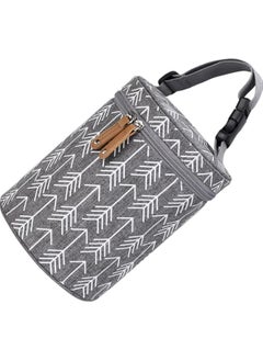CMGTYYD Baby Bottle Bag, Baby Bottle Outdoor Protection Insulation Bag, Waterproof Reusable Bottle Storage Bag, Travel Portable Insulated Tote Bag Leakproof Bottle Cooler Bag (Grey)  - Image 1