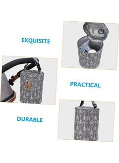 CMGTYYD Baby Bottle Bag, Baby Bottle Outdoor Protection Insulation Bag, Waterproof Reusable Bottle Storage Bag, Travel Portable Insulated Tote Bag Leakproof Bottle Cooler Bag (Grey)  - Image 3