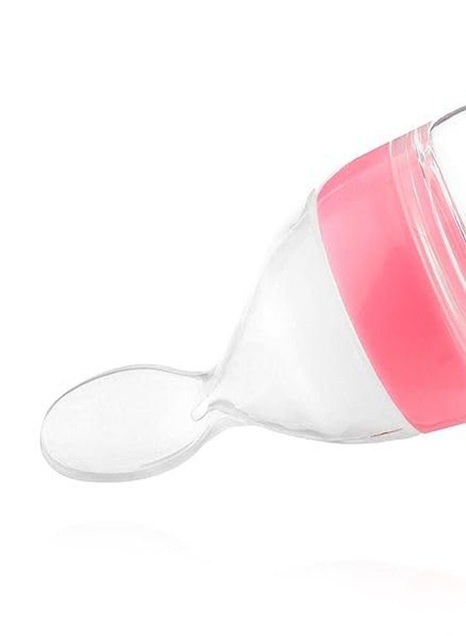 Profiklen ProfiKID Baby Squeezy Food Grade Silicone Bottle with Soft Silicon | Spoon | CeralacFeeder | Rice Paste Milk Food_Feeder 90 ML (Squeezy - Pink) (Pack of 1) - Image 2