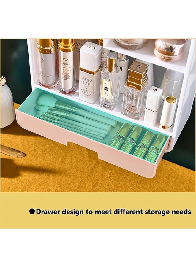 JCB CHIC Makeup Organizer,Large Capacity Cosmetics Storage Display Box，Waterproof and Dustproof Makeup Organizer Rack，Multi Layers Make Up Trays for Dresser Bedroom Bathroom - Image 3