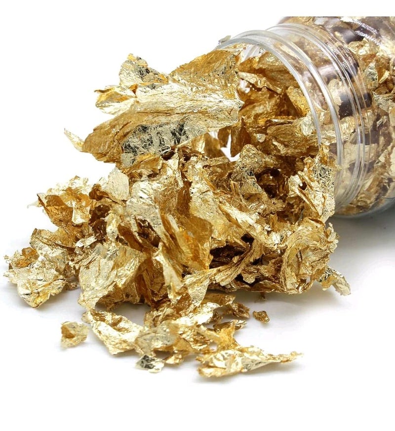 Imprint IMPRINT Gilding Flakes Gold Silver Rose Gold Medium Size Bottles Set Glittery Flakes for Resin Art Nail Art and Mostly Use in Different Decorative Pieces  - Image 3